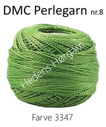 DMC Perlegarn nr. 8 farve 3347 oliven grøn